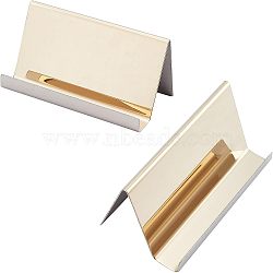 Stainless Steel Business Card Frame, Light Gold, 1-3/4x3-1/2x2 inch(4.5x9x5cm)(ODIS-WH0008-37LG)