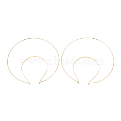 Iron Hair Band Findings, Double-ring, for Lolita, Crown Accessories, Golden, 215x213x5mm, Inner Diameter: 143x120mm(IFIN-D087-03A-G)