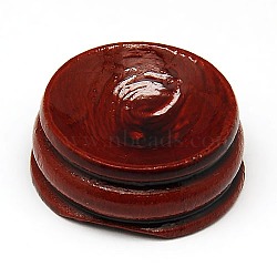 Wood Decoration Accessories Display Bases for Gemstone, Dark Red, 30x12mm(DJEW-D032-01)