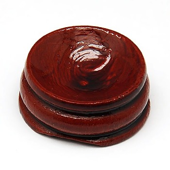 Wood Decoration Accessories Display Bases for Gemstone, Dark Red, 30x12mm