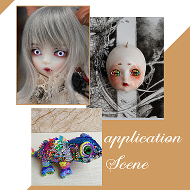 Elite Craft Plastic Doll Eyes Stuffed Toy Eyes(DIY-PH0009-37)-6