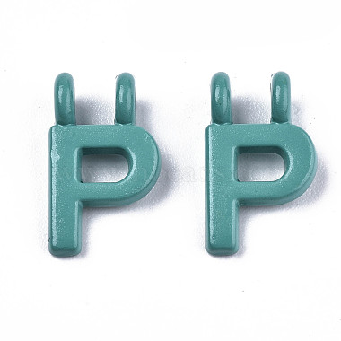 Spray Painted Alloy  2-Loop Link Pendants(X-PALLOY-T075-48P-RS)-2