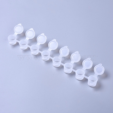 Plastic Paint Pots Strips, 3ml 8 Pots Mini Empty Paint Cups with Lids, for  Arts Crafts Watercolor Pigment, Clear, 22.8x5.7x1.5cm