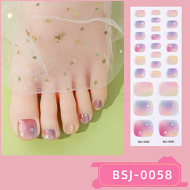 Colorful Paper Toe Nail Stickers