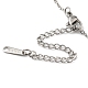 201 Stainless Steel Heart with Sailor's Knot Pendant Necklace with Cable Chains(NJEW-Q317-15P)-3
