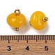 Natural White Jade Dyed Saucer Charms with Rack Plating Golden Tone Brass Bails(KK-B103-17B-01)-3