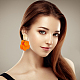 ANATTASOUL 4 Pairs 4 Colors Exquisite Acrylic Petaline Dangle Stud Earrings(EJEW-AN0002-10)-4