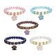 Cat Eye Round Beads Beaded Bracelets(BJEW-JB09050)-1
