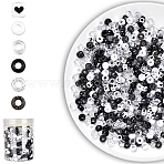720Pcs 6 Styles Opaque Plastic Beads, Mixed Shapes, Mixed Color, 9x6mm, Hole: 3.8mm(KY-YW0001-82)