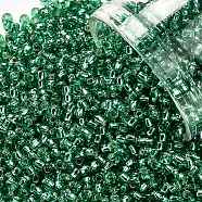 TOHO Round Seed Beads, Japanese Seed Beads, (24B) Silver Lined Dark Peridot, 11/0, 2.2mm, Hole: 0.8mm, about 5555pcs/50g(SEED-XTR11-0024B)