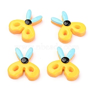 Opaque Resin Cabochons, Scissors, Yellow, 29x26.5x8mm(CRES-B002-18)