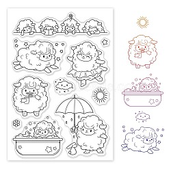 PVC Plastic Stamps, for DIY Scrapbooking, Photo Album Decorative, Cards Making, Stamp Sheets, Animal Pattern, 16x11x0.3cm(DIY-WH0167-56-481)