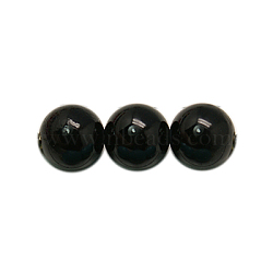 Synthetic Black Stone Beads Strands, Round, Painted, Black, 6mm, Hole: 1mm,  about 68pcs/strand, 16 inch(X-G-H1628-6mm-1)