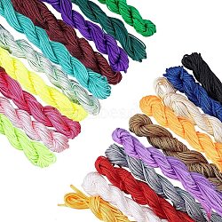 Nylon Thread, Mixed Color, 1.5mm, about 14m/bundle, 16bundles/set(NWIR-PH0001-26-WH)