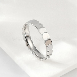 Flat Round 304 Stainless Steel Finger Rings, Stainless Steel Color, 4mm, Inner Diameter: 17mm(RJEW-V001-01P)