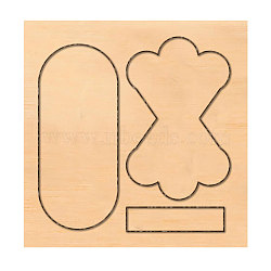 Wood Cutting Dies, with Steel, for DIY Scrapbooking/Photo Album, Decorative Embossing DIY Paper Card, Geometric Pattern, 125x125x24mm(DIY-WH0169-49)