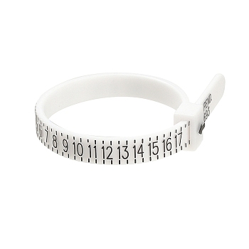 Ring Sizer, US Official American Finger Measure, Finger Gauge Measuring Belt for Men and Womens Sizes, White, 11.5x0.5x0.15cm