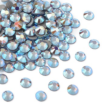 Preciosa&reg Crystal Hotfix Flatback Stones, Czech Crystal, Round(438 11 612 Chaton Rose VIVA 12 &reg), 31110 200 Lt. Sapphire Opal AB, SS8(2.3~2.5mm)