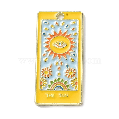 Golden Sun Alloy+Enamel Pendants