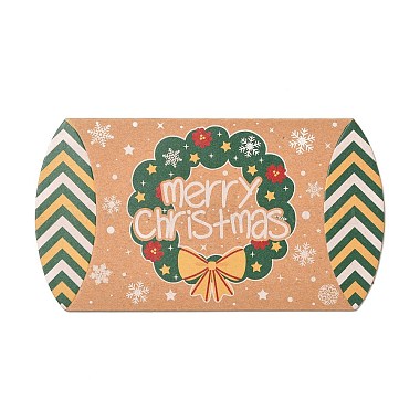 Christmas Theme Cardboard Candy Pillow Boxes(CON-G017-02I)-2