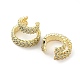 Brass Micro Pave Cubic Zirconia Cuff Earrings(EJEW-I300-09G)-2