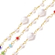Ccb imitation perle losange & chaînes de perles de verre(CHC-P009-17G)-1