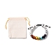 Round Synthetic Howlite & Mixed Stone Braided Bead Bracelet for Girl Wome(X1-BJEW-JB06961-02)-7