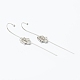Brass Micro Pave Clear Cubic Zirconia Ear Wrap Crawler Hook Earrings(EJEW-H125-01P)-2