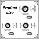 24Pcs 3 Style 1-Hole Zinc Alloy Enamel Shank Buttons(BUTT-NB0001-65C)-2