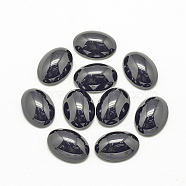 Natural Black Stone Cabochons, Oval, 14x10x6mm(X-G-R415-14x10-46)