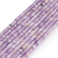 Natural Lepidolite/Purple Mica Stone Beads Strands, Disc, Heishi Beads, 4x2mm, Hole: 1mm, about 186~187pcs/strand, 14.96~18.04 inch(38~38.2cm)(G-H230-55)