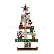 Christmas Theme Wood Display Decorations, for Home Office Tabletop, Christmas Tree, Santa Claus, 112x39.5x215mm(DJEW-G041-01B)