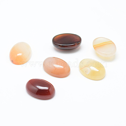 Dyed Natural Carnelian Gemstone Cabochons, Oval, 25x18x7mm(G-T020-18x25mm-04)