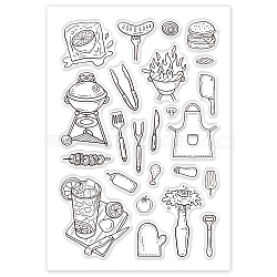 PVC Plastic Stamps, for DIY Scrapbooking, Photo Album Decorative, Cards Making, Stamp Sheets, Food Pattern, 16x11x0.3cm(DIY-WH0167-56-62)