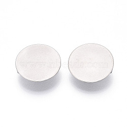 304 Stainless Steel Brooch Cabochon Settings, Flat Round, Stainless Steel Color, 20mm(STAS-E547-08I-P)