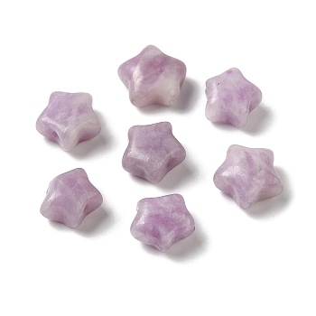 Natural Amethyst Beads, Star, 9~10x9~10.5x5~5.7mm, Hole: 1.2~1.4mm