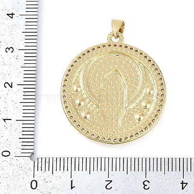 Rack Plating Brass Micro Pave Clear Cubic Zirconia Pendants(KK-P287-36C-G)-3