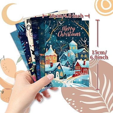 50 cartes de vœux de Noël en papier(DIY-P085-15D)-5