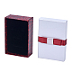 Boîtes de bijoux en carton rectangle rempli de coton kraft avec bowknot(X-CBOX-N006-03)-5