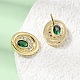 真ちゅうマイクロ舗装キュービックジルコニアスタッドピアス(EJEW-G471-13G-03)-2