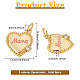 6Pcs 3 Colors Brass Micro Pave Clear Cubic Zirconia Charms(ZIRC-BC0001-15)-2