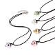 Alloy Witch Hat with Glass Mushroom Pendant Necklace for Women(NJEW-JN04255)-1