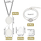 DIY Blank Oval Alloy Jewelry Set Making Kits(SJEW-AB00001)-2