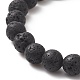 Natural Lava Rock & Dyed Agate Beaded Stretch Bracelets(BJEW-JB09178)-6