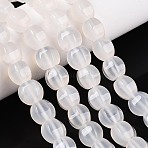 Natural Agate Beads Strands, Lantern, White, 9~10x10~11x10~11mm, Hole: 0.7~0.8mm, about 38pcs/strand, 14.17~14.37''(36~36.5cm)(G-T144-50A-01)