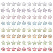 240Pcs 8 Colors Transparent Acrylic Bead Caps, Lily Flower, Mixed Color, 16x12mm, Hole: 1.2mm, 30pcs/color(OACR-FH0001-050)