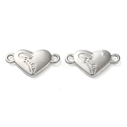 Alloy Pendant, Lead Free & Cadmium Free, Heart, Platinum, 10.5x20.5x2.5mm, Hole: 1.8mm(FIND-Z014-12P)