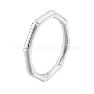 201 Stainless Steel Bamboo Sticker Finger Ring for Women, Stainless Steel Color, US Size 7 3/4(17.9mm)(RJEW-N038-130P)