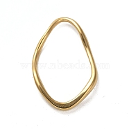 304 Stainless Steel Linking Rings, Twisted Teardrop, Golden, 46x29.5x3.5mm, Inner Diameter: 40.2x23.5mm(STAS-Q316-04C-G)