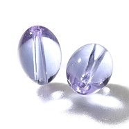 K9 Glass, Imitation Austrian Crystal Beads, Oval, Faceted, Lilac, 11x8mm, Hole: 1.8mm(GLAA-R003-01E)